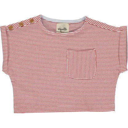 Kassie T-Shirt (Red/White Stripe)