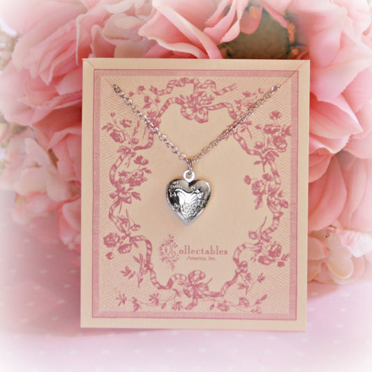 Medium Heart Locket Rhodium- RH 14